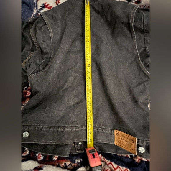 **Sold***Vintage Polo Ralph Lauren Dark Denim Jacket buffalo blanket line cordry - Picture 3 of 12